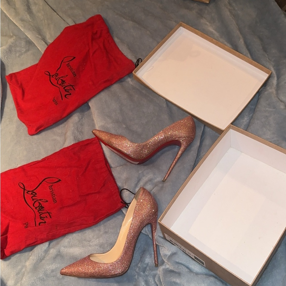 Christian Louboutin Pink Patent Leather Heels
